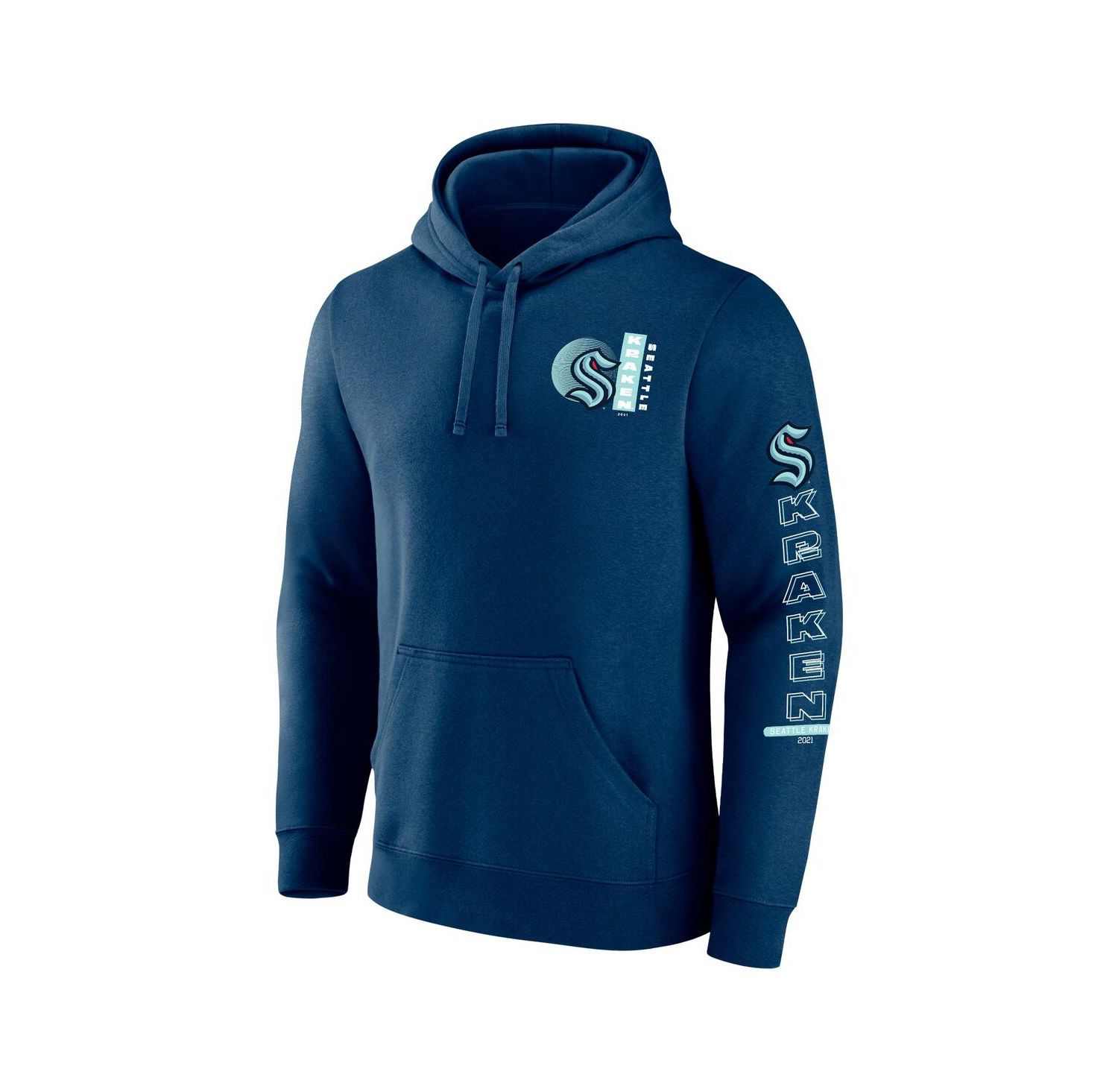 Men's Deep Sea Blue Seattle Kraken Revolution Pullover Hoodie