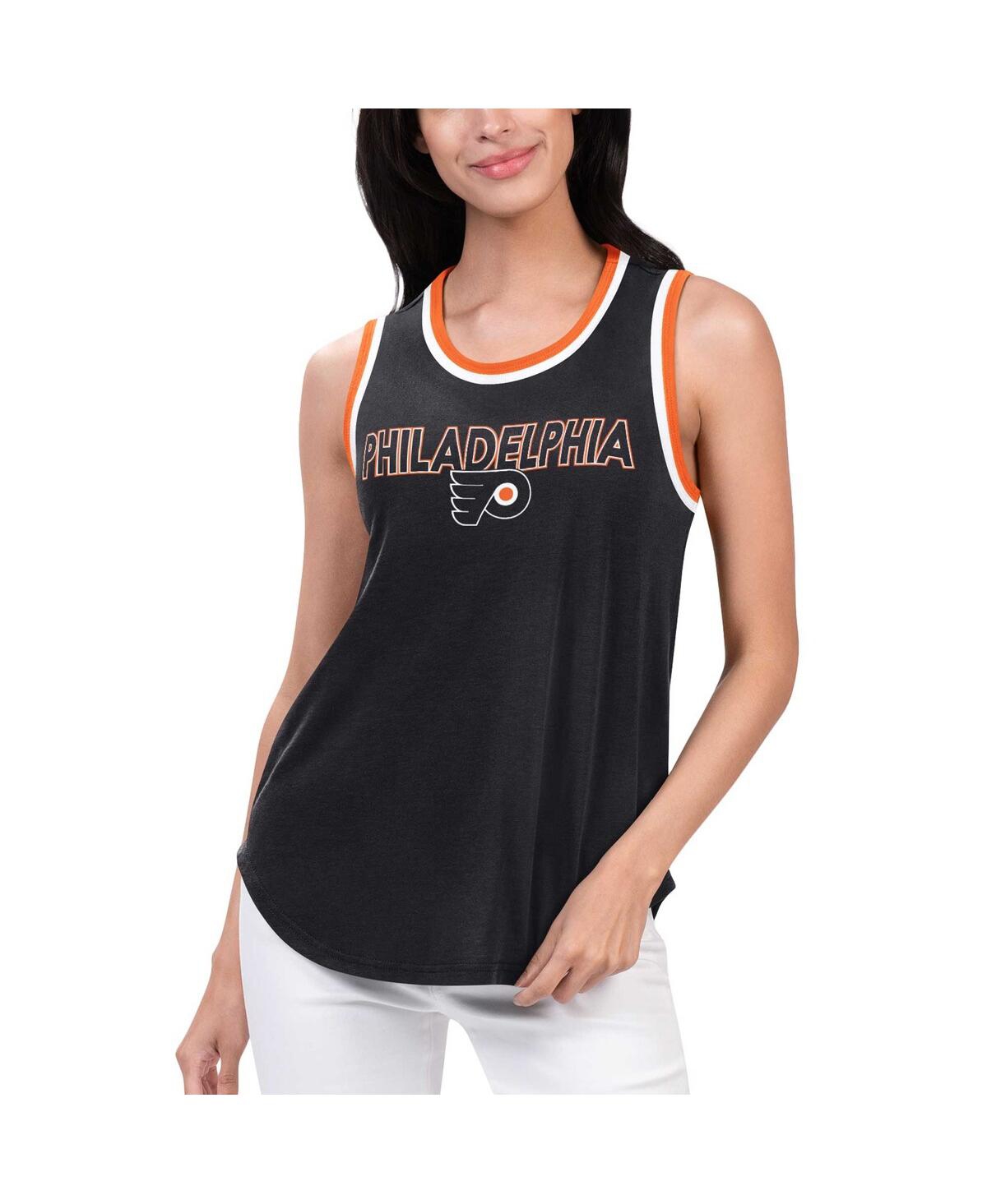 G-iii 4Her by Carl Banks Women's Black Philadelphia Flyers Strategy Tank Top