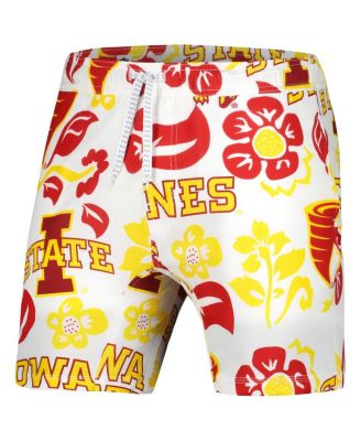 Men's White Iowa State Cyclones Vault Tech Swimming Trunks