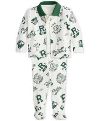 Polo Ralph Lauren - Baby Boys Reversible Jacket, Polo Bodysuit & Footed Pant Set