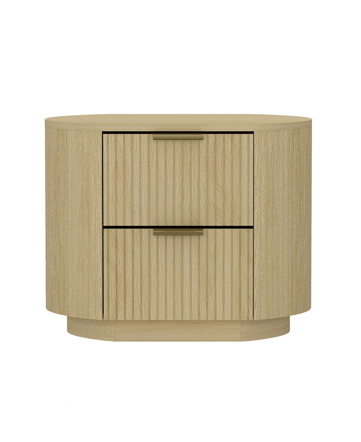 Manhattan Comfort 26.5" Olivia Wood 2-drawer Nightstand In Multi