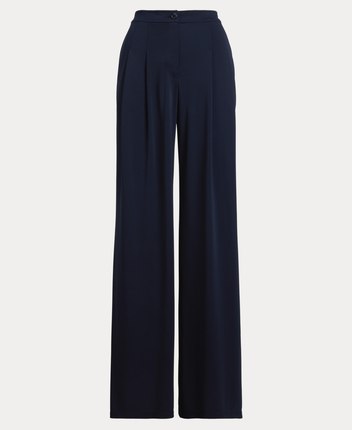 Ralph Lauren Women's Pleated Stretch Jersey Wide-leg Pants In Blue