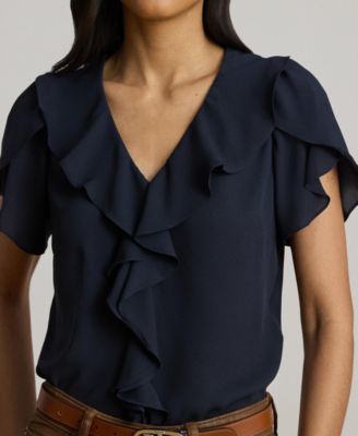 Women's Ruffle-Trim Georgette Blouse