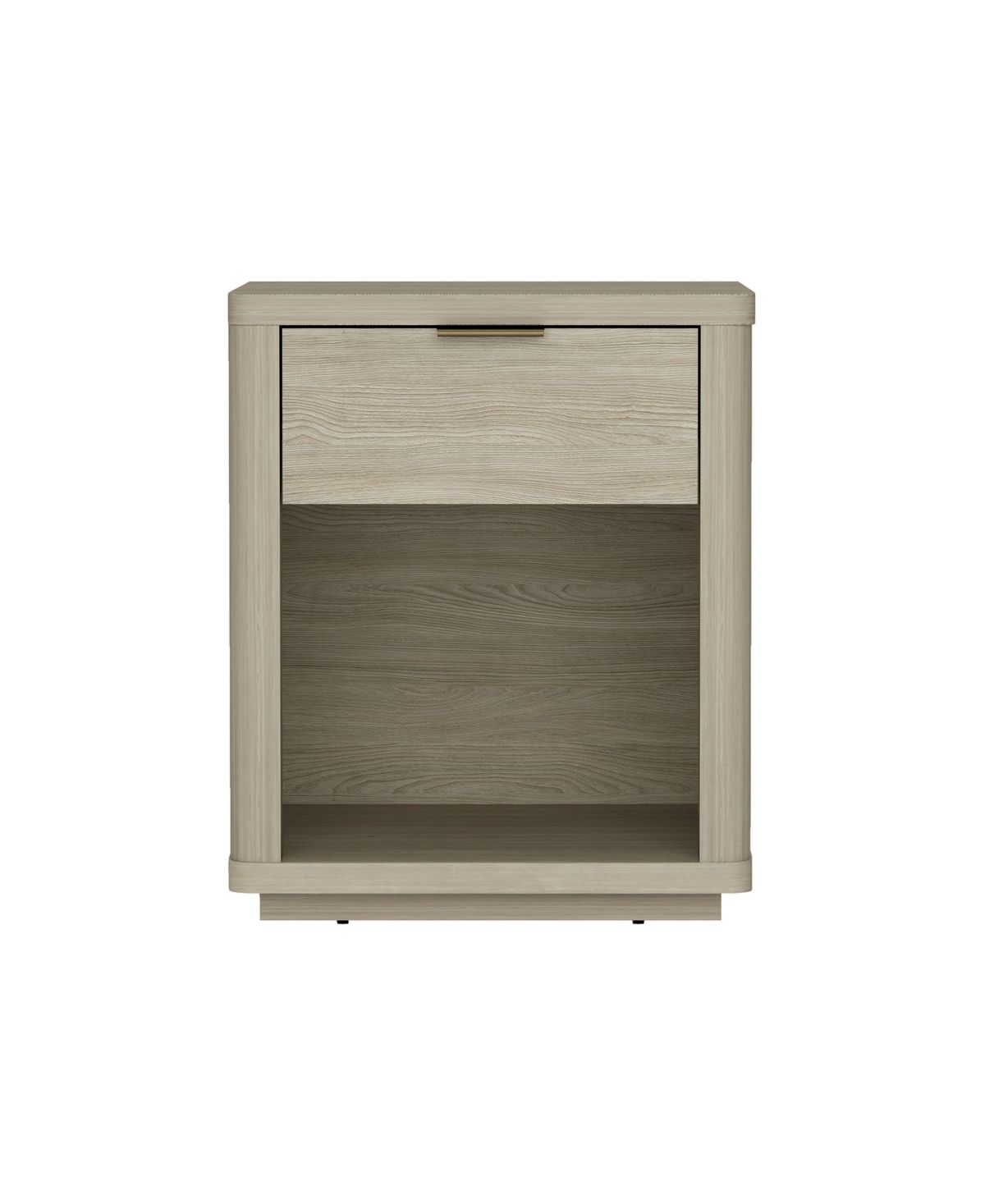 Manhattan Comfort 20" Evelyn Wood 1-drawer Nightstand In Brown