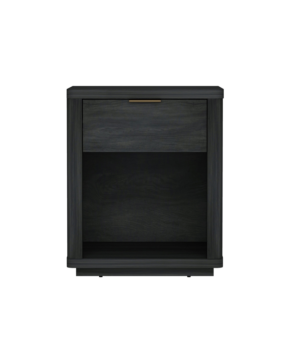Manhattan Comfort 20" Evelyn Wood 1-drawer Nightstand In Gray