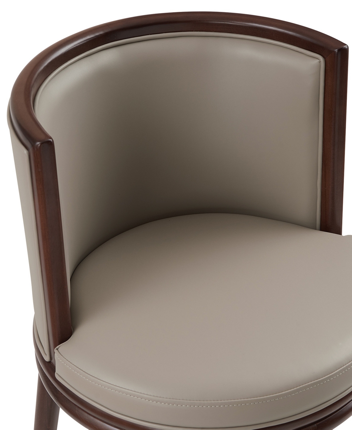 Manhattan Comfort 40" Evalyn Faux Leather Upholstered Barstool In Brown