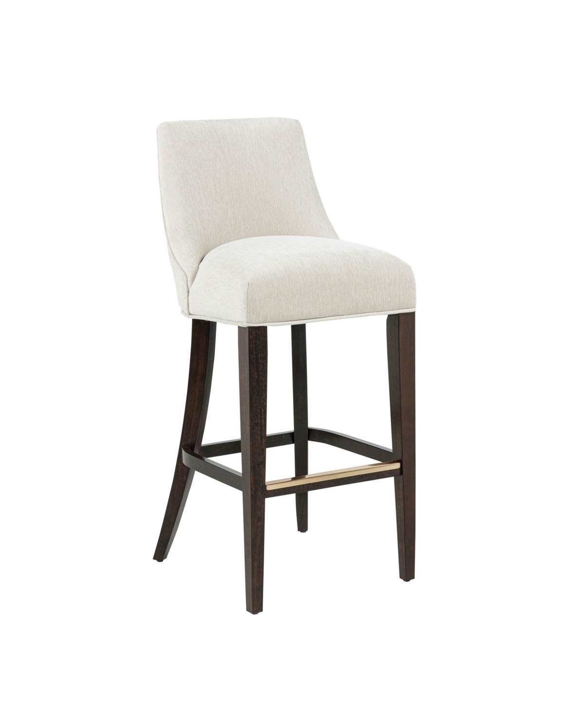 Manhattan Comfort 43.7" Beever Chenille Upholstered Barstool In White