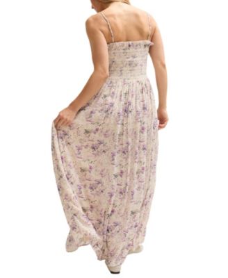 Women's Annie Smocked Print Maxi Dress