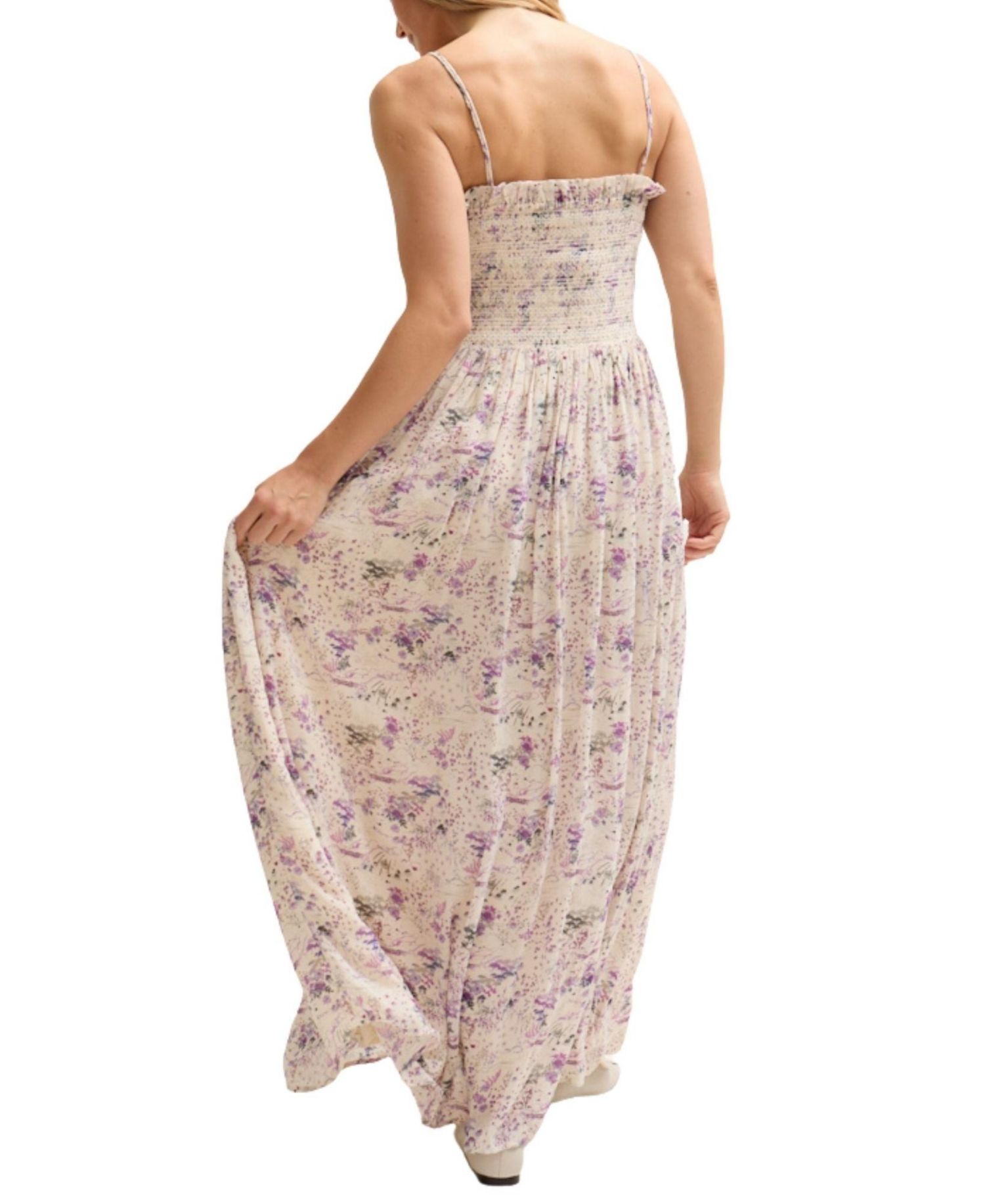 Women's Annie Smocked Print Maxi Dress