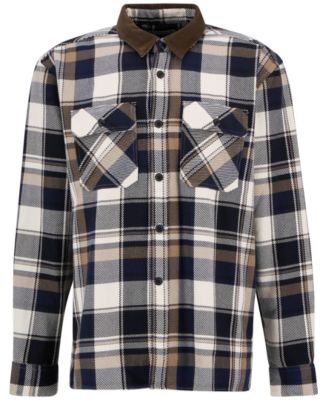 Men's Grasmoor Relaxed Fit Long Sleeve Check Button-Front Shirt