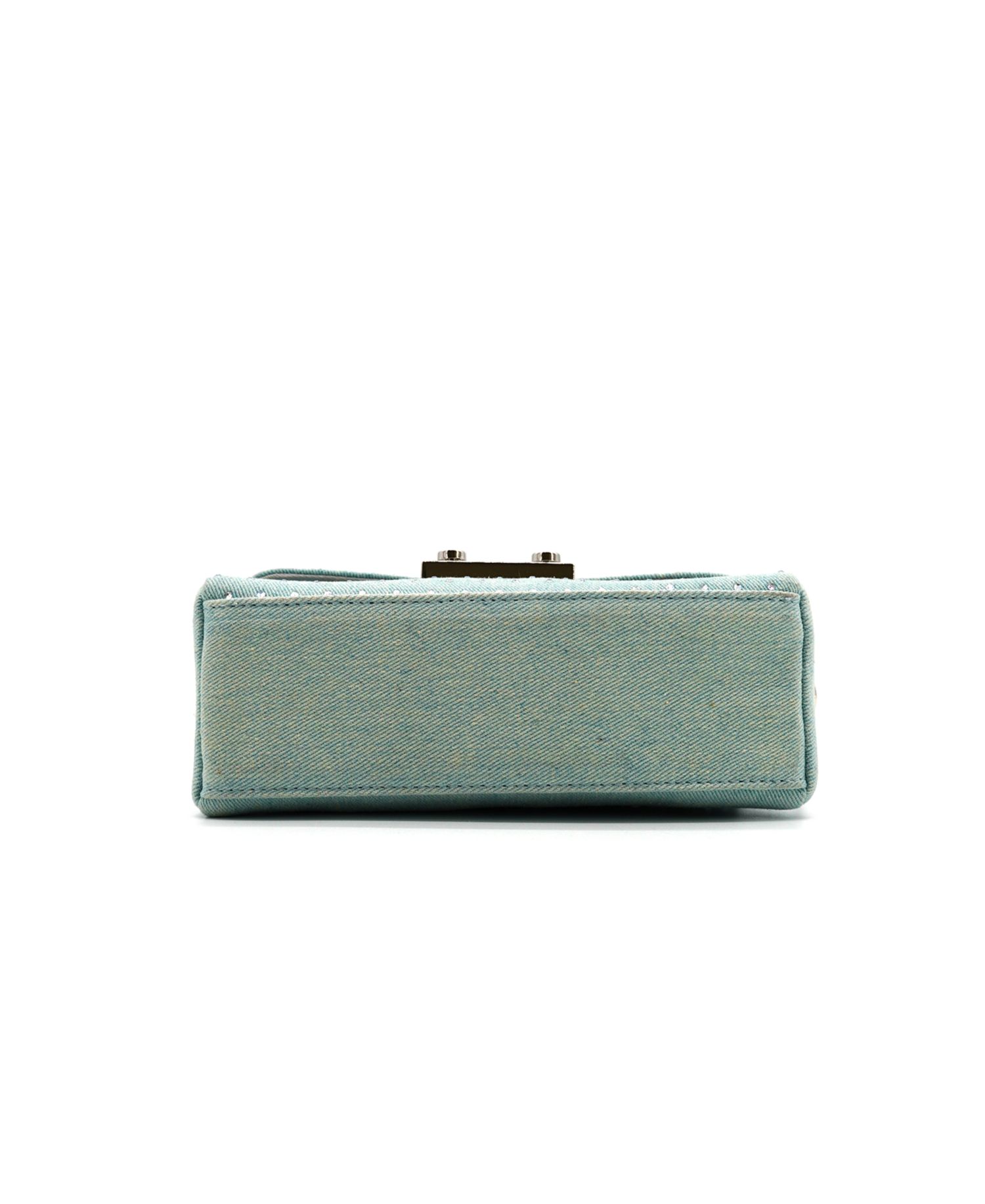 Beagle Studded Denim Crossbody Bag