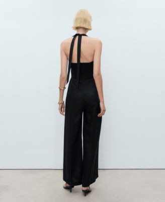 Women's Linen Halter Jumpsuit
