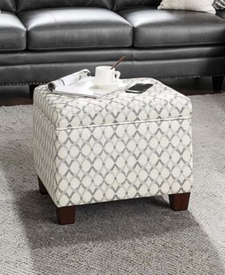 21.75" Print Fabric Madison Storage Ottoman