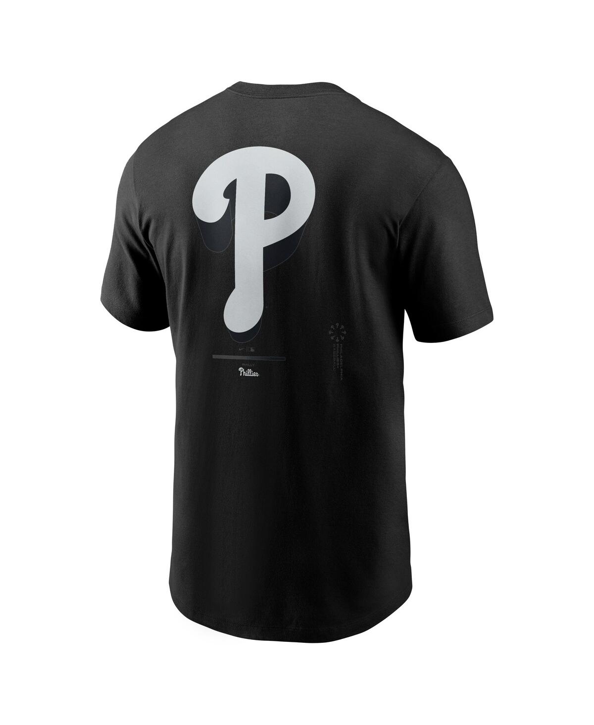 Nike Men's Black Philadelphia Phillies Lights Out Bar Loading T-shirt In Black