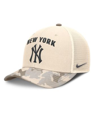 Nike - Men's Natural New York Yankees Camo Natural Pack Rise Adjustable Trucker Hat