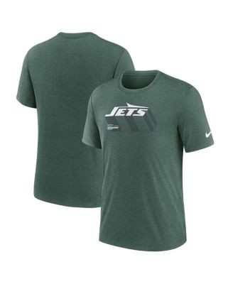Nike - Men's Heather Green New York Jets Long Pass Tri-Blend T-Shirt