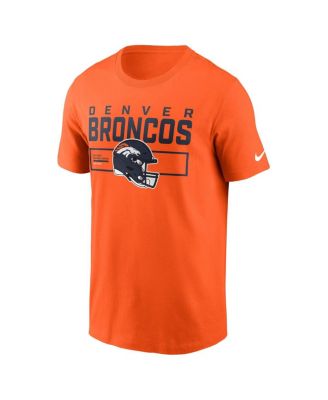 Men's Orange Denver Broncos Primetime Helmet Essential T-Shirt
