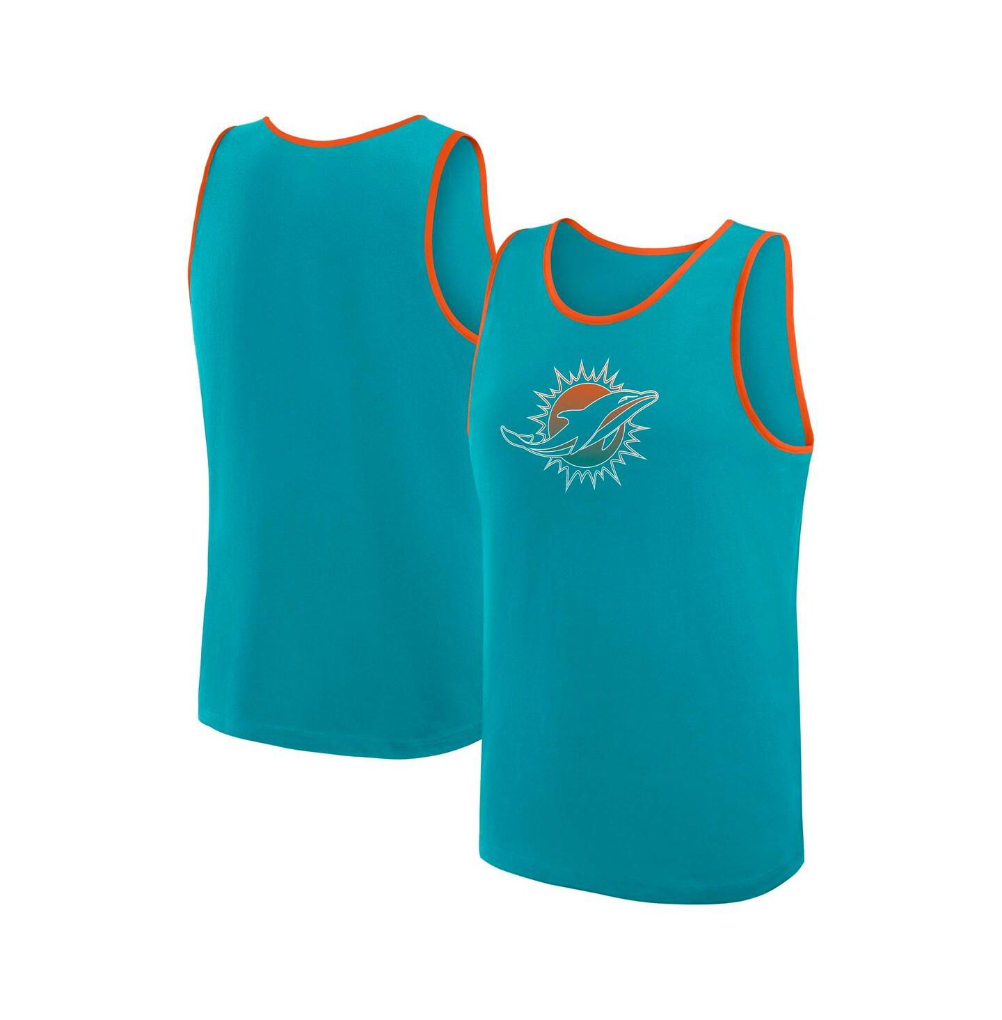 Мужской топ Logo Athletic Aqua Miami Dolphins Unmatched Success — фото 1