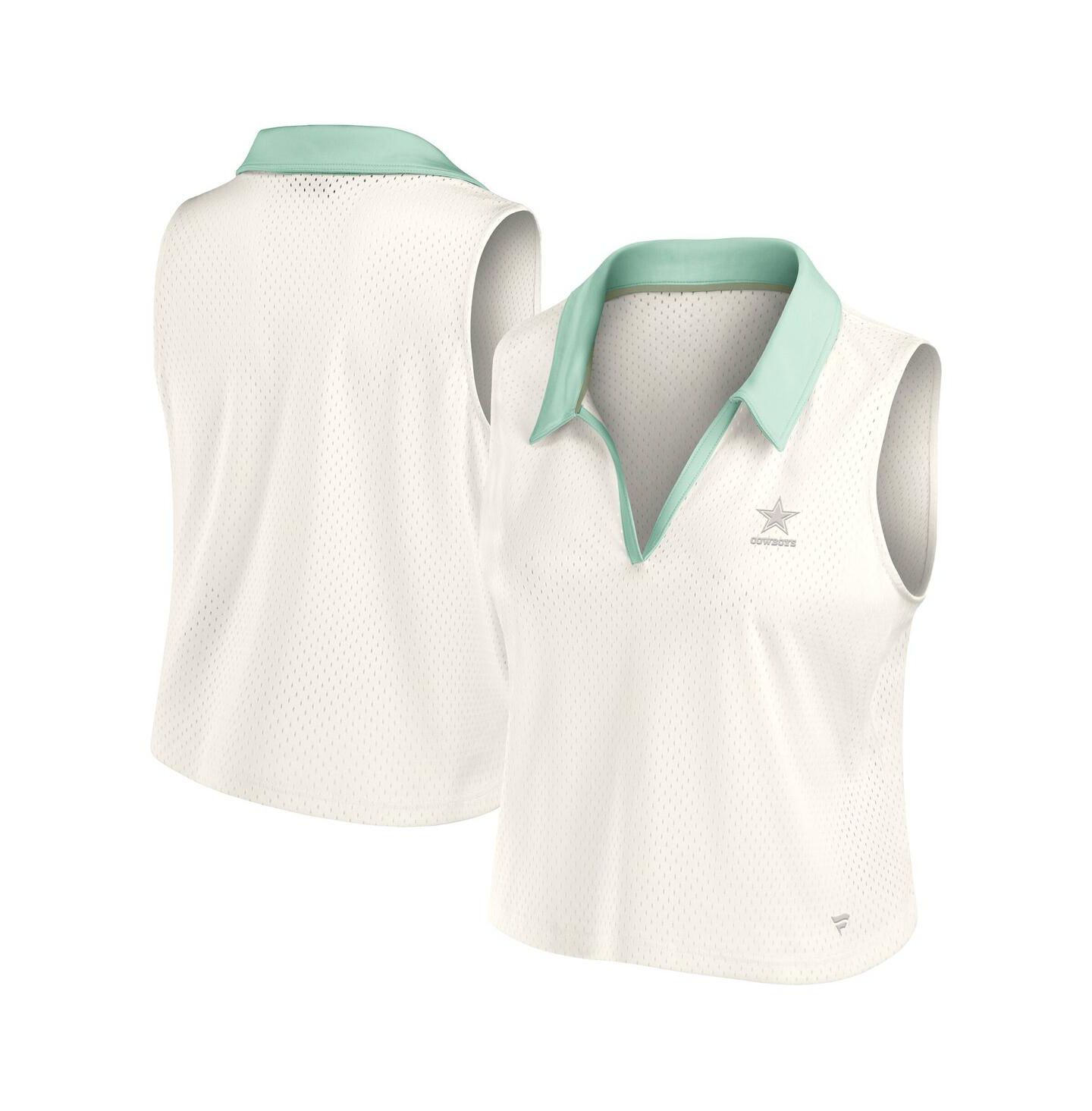 Женский топ Fanatics Cream Dallas Cowboys Studio Wellness V-Neck — фото 1