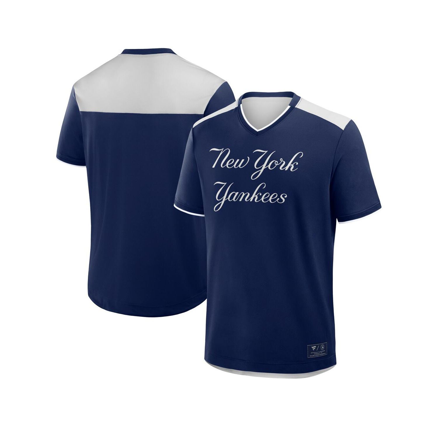 Men's Navy New York Yankees Walk Off V-Neck T-Shirt