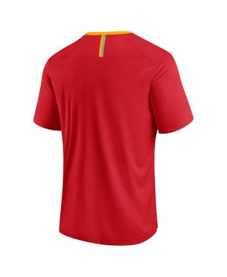 Men's Red Kansas City Chiefs Defender Fade Slant T-Shirt