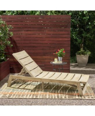 Streamdale Acacia Wood Chaise Lounge With Adjustable Seating