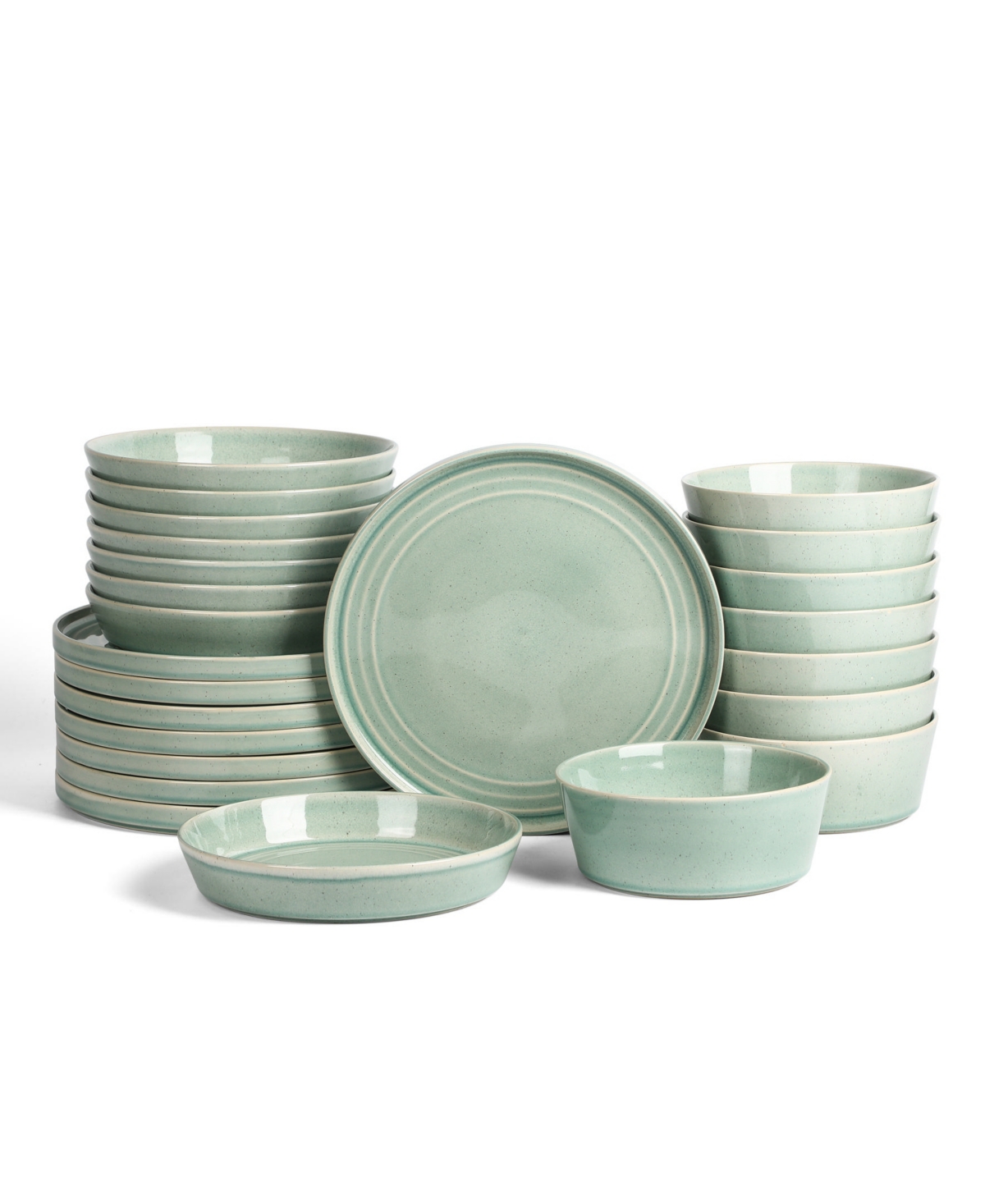 Claire 24 Pc. Dinnerware Set, Service for 8 - Green