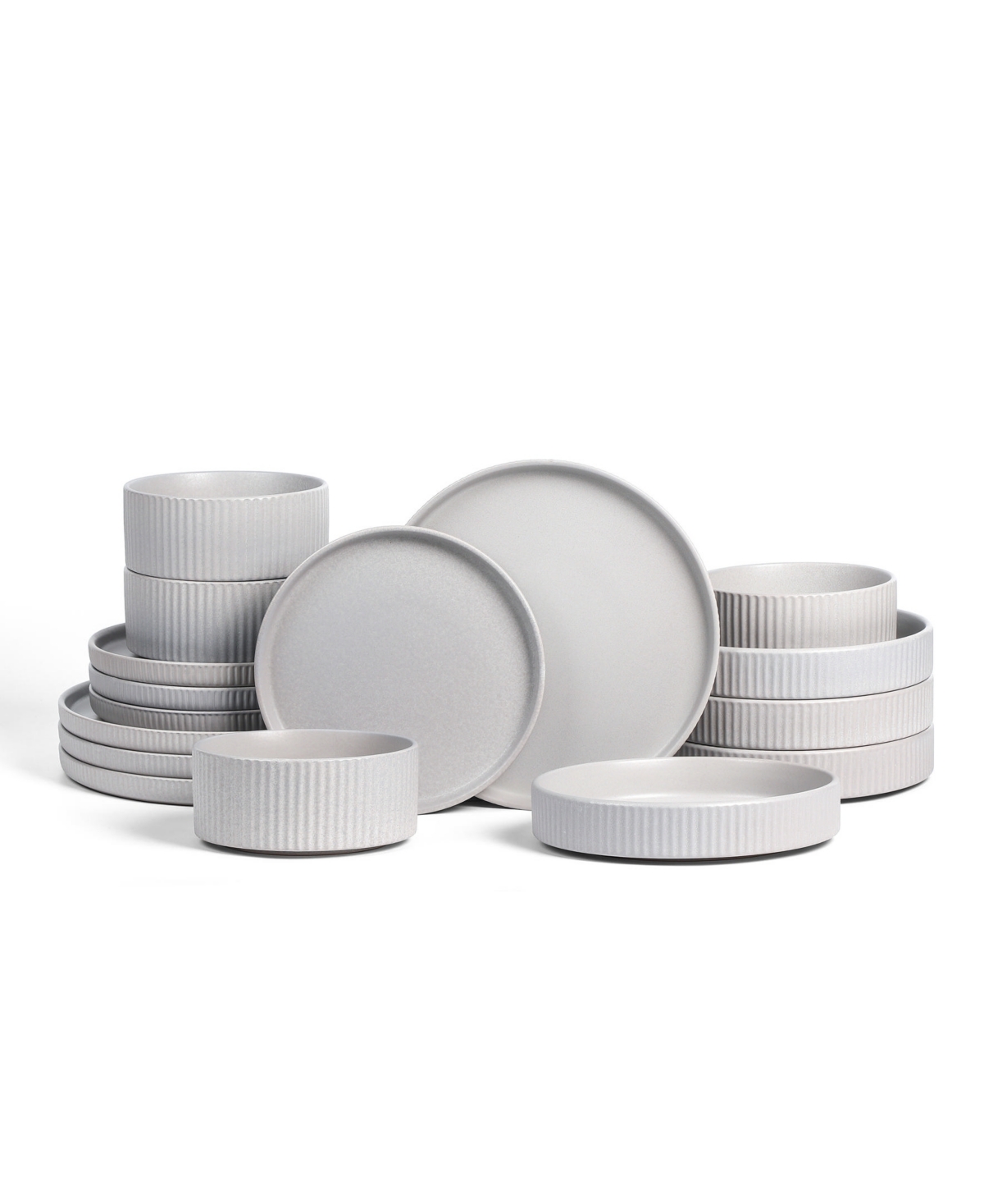 Haven 16 Pc. Dinnerware Set, Service for 4 - Gray