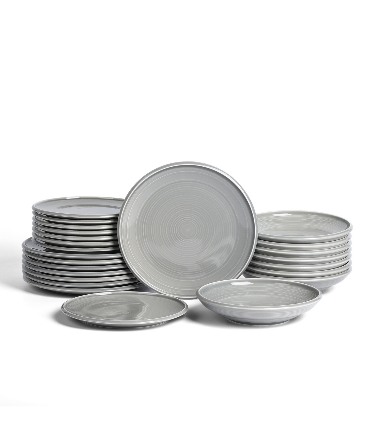 Harmony 24 Pc. Dinnerware Set, Service for 8 - Grey