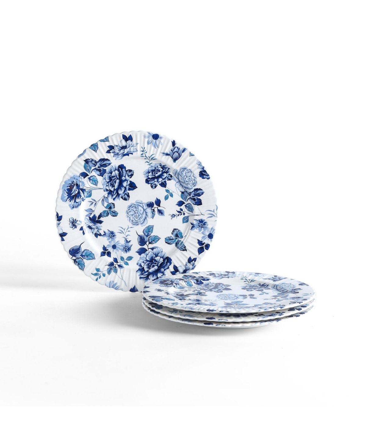 Fiore Salad Plates, Set of 4 - Blue