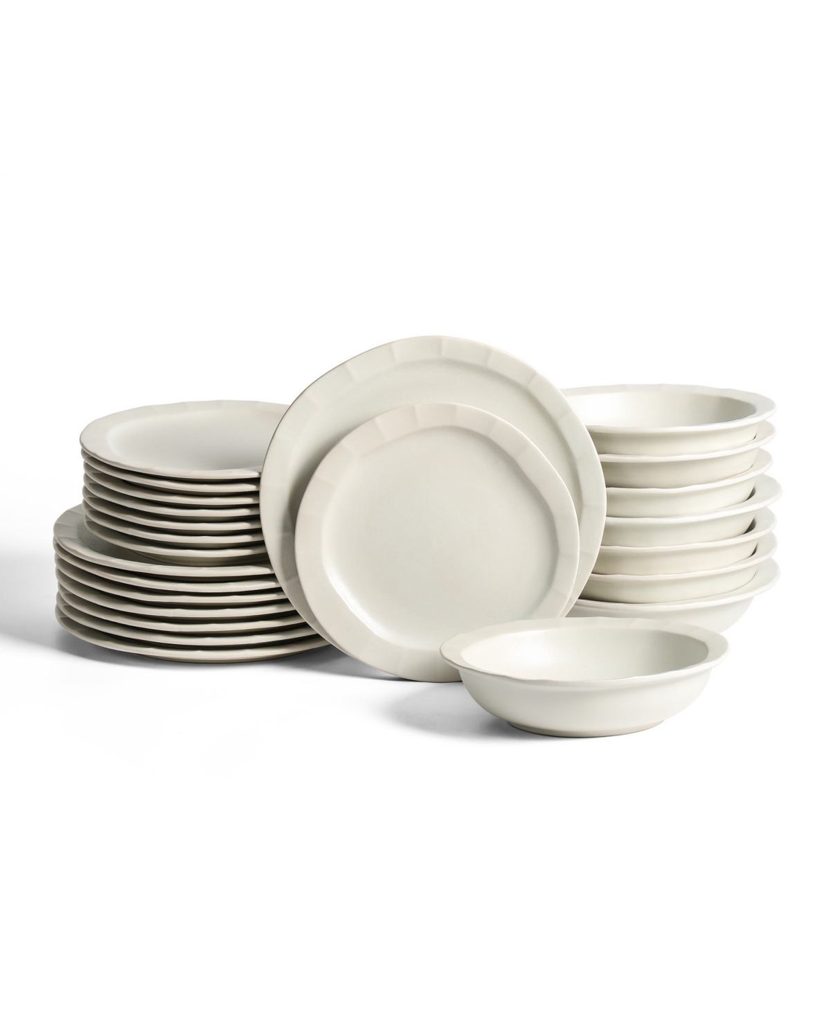 Oasis 24 Pc. Dinnerware Set, Service for 8 - Gray, Blue
