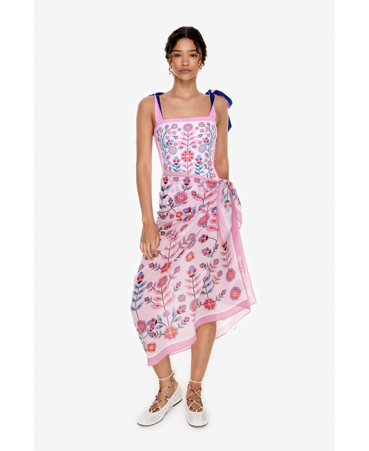Women's Beach Sarong Wrap - Pink Garden