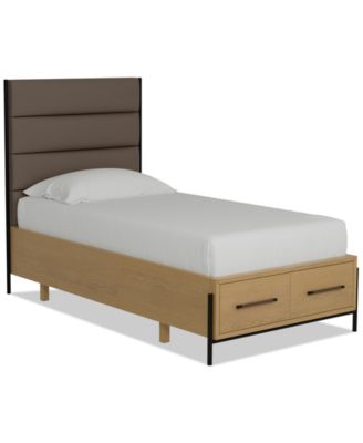 Linstead Twin Upholstered Storage Bed, Created for Macy's