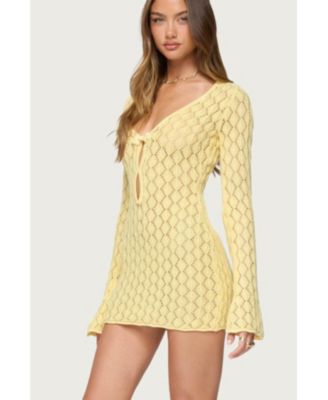 Women's Brie Cut Out Crochet Mini Dress