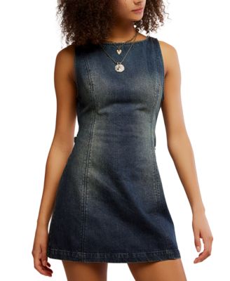 Free People - Women's Atlas Cotton Denim Mini Dress