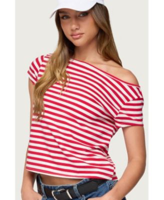 Women's Aretha Striped Off Shoulder Top