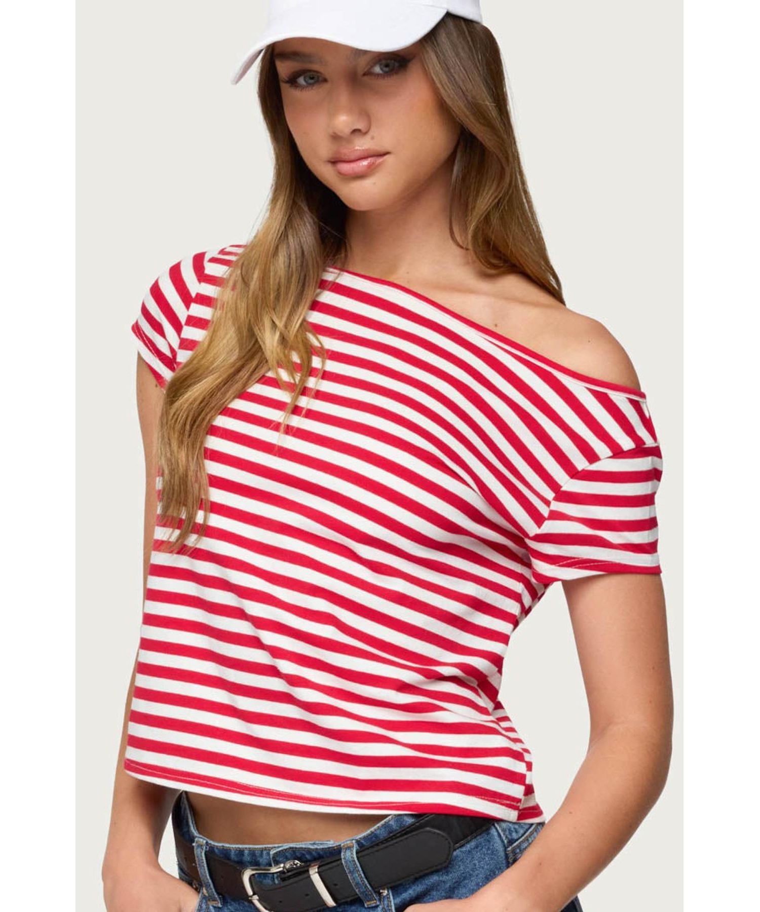 Women's Aretha Striped Off Shoulder Top