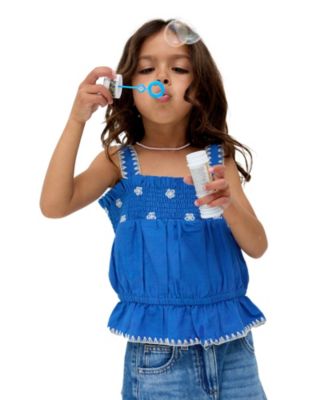 Tilly Blanket Stitch Peplum Hem Blouse