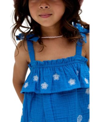 Savvanah Frill Neck All Over Embroidered Co-Ord Set