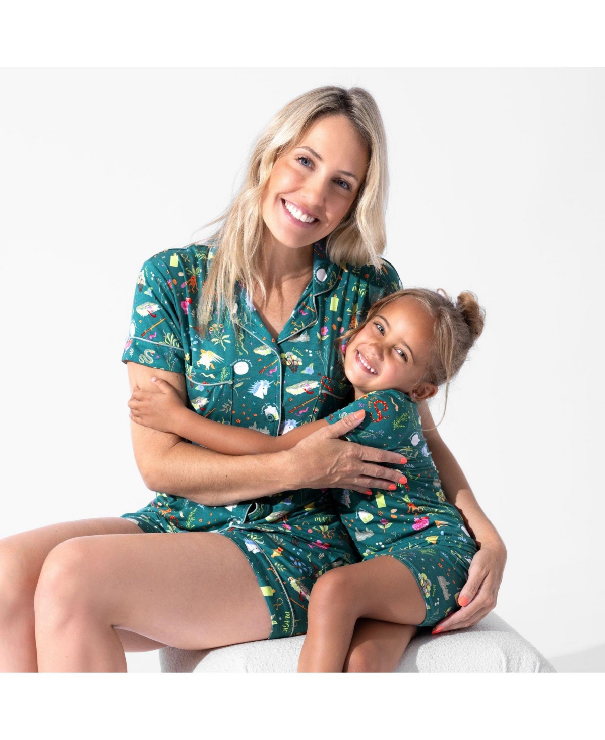 Bellabu Bear Kids Unisex Mandrakes Potions & Herbs 2-Piece Short Sleeve Shorts Pajama Set