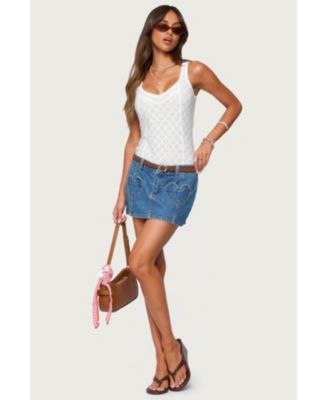 Womens Clementina Eyelet Bodysuit