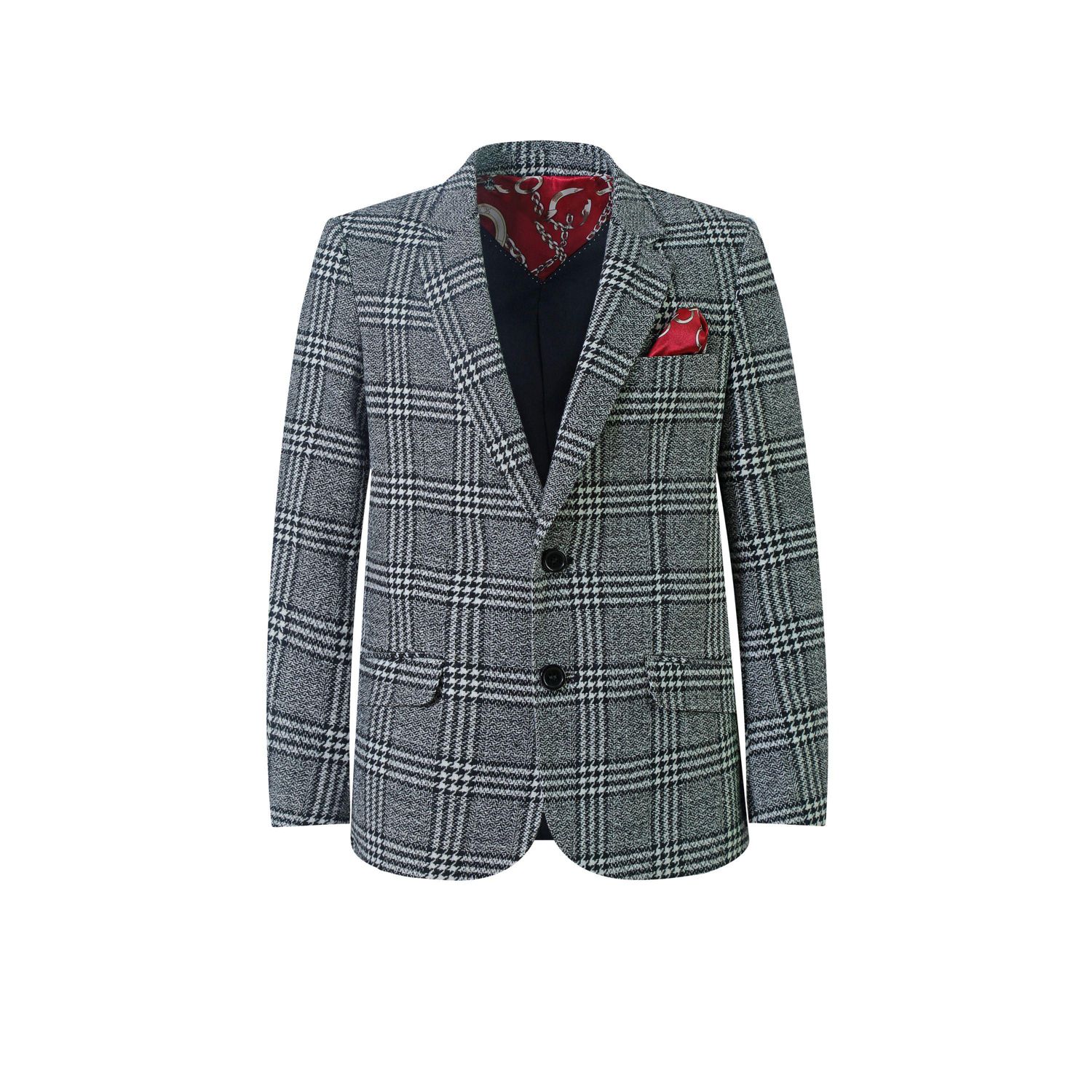 Little Boys Boys 4 6-7 Slim Fit Windowpane Blazers Sports Coat Jacket