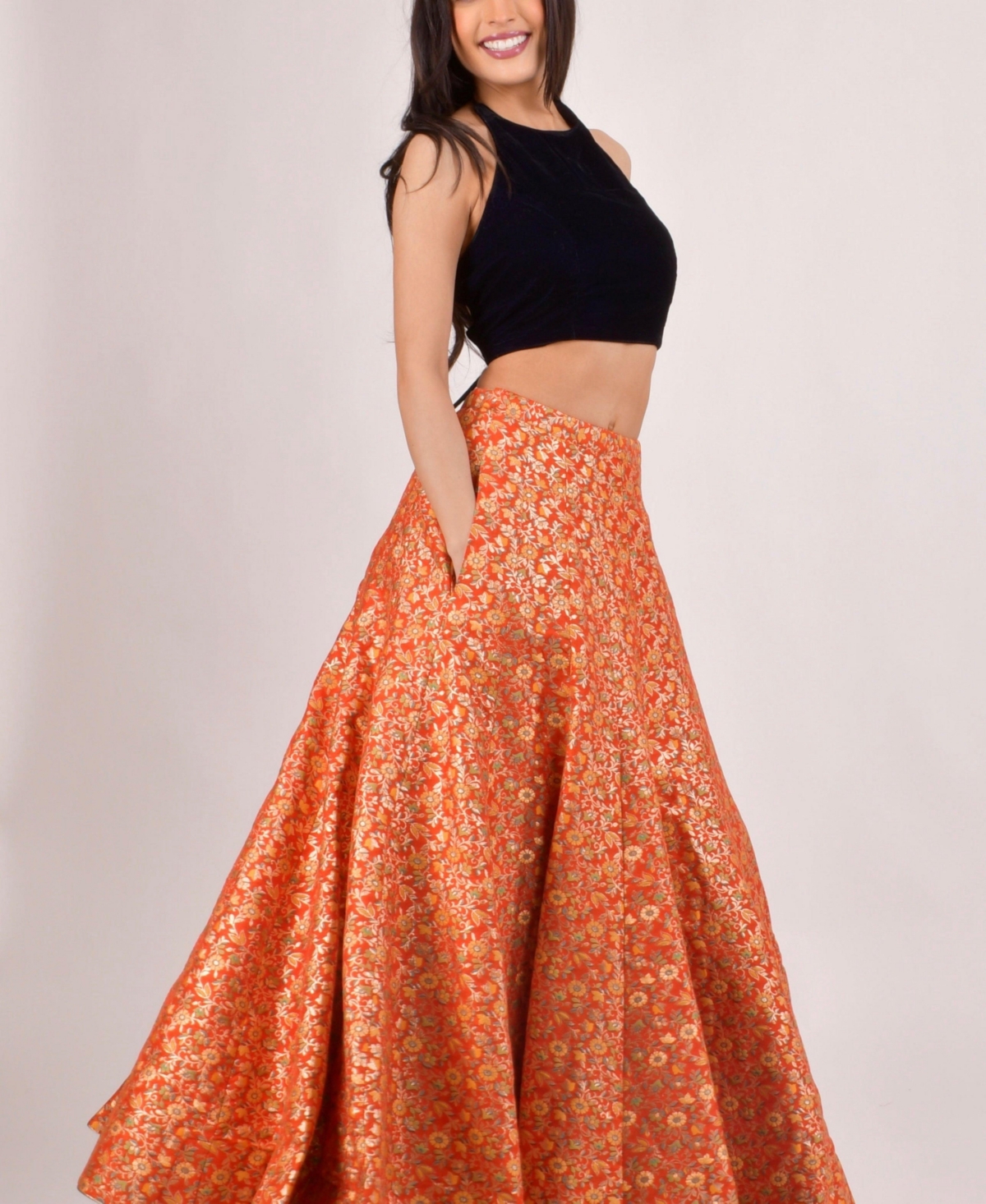 Raas Women's Floral Brocade Lehenga Choli