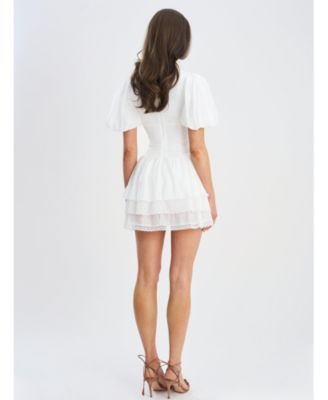 Women's Caitlyn Bubble Sleeve Layered Mini Corset Dress
