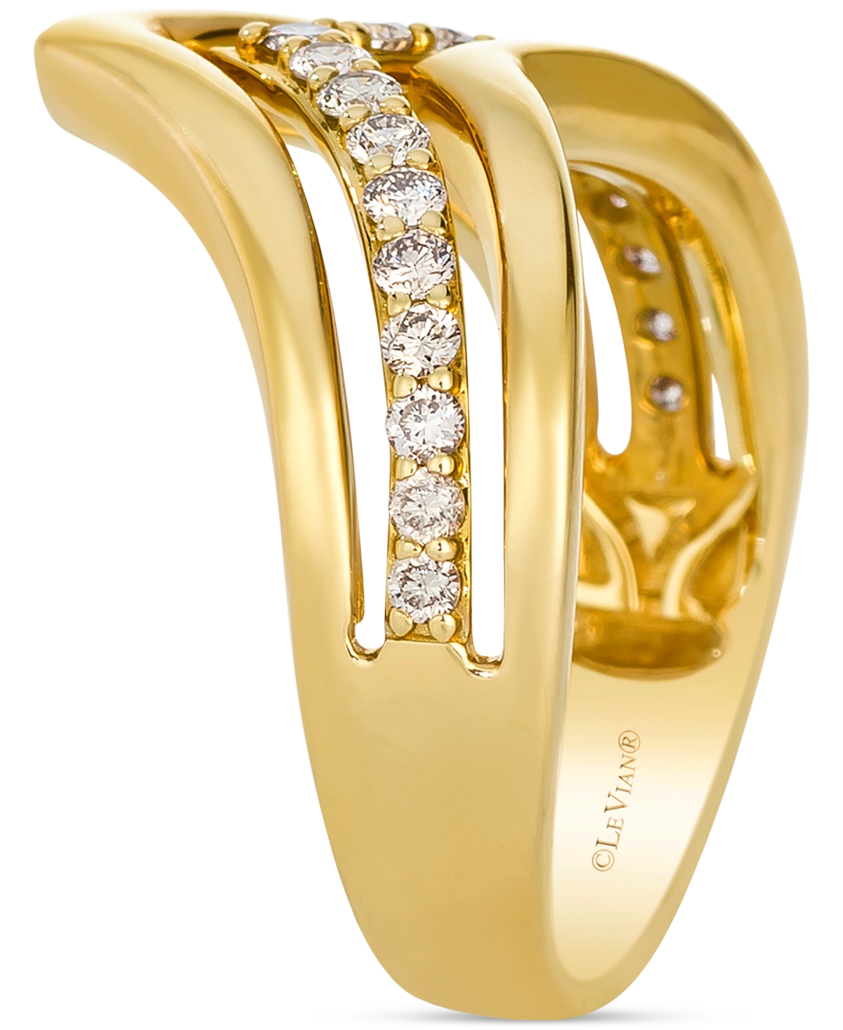 Le Vian Nude Diamond Ring (3/8 Ct. T.w.) Set In 14k Yellow Gold In Gold