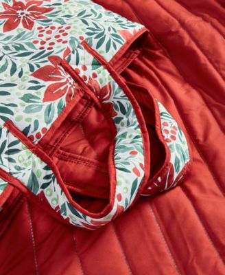 Poinsettia Quilt Set, Full/Queen, Exclusively for Macy's 