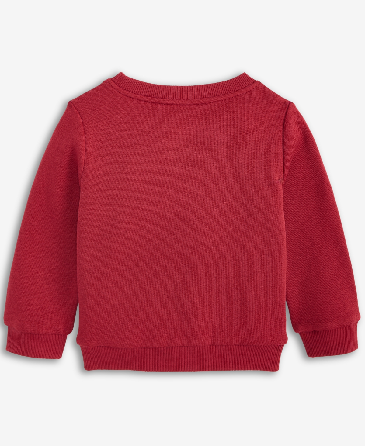 First Impressions Baby Boys Long-sleeve Fleece Sweatshirt, Macy's Exclusive In Red