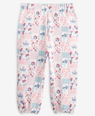First Impressions - Baby Girls Patchwork Floral-Print Fleece Pants