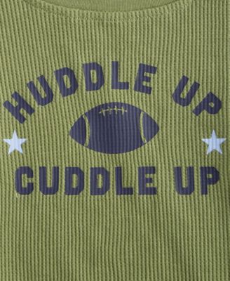 Baby Boys Long-Sleeve Huddle Up Graphic Waffle T-Shirt, Exclusively at Macy's