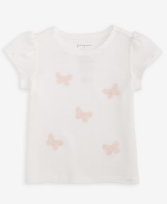 First Impressions - Baby Girls Short-Sleeve Embroidered Butterflies T-Shirt
